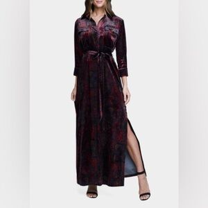 L'Agence Velvet Cameron Shirt Dress XS